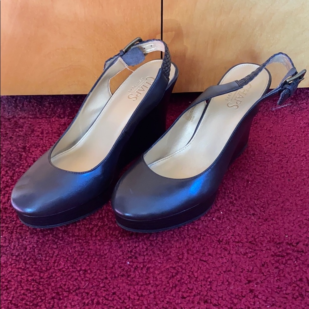 Chaps Dark Brown Wedges